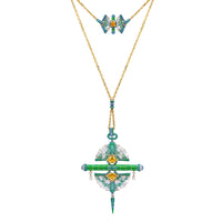 The Dancing Fan Perfume Bottle Necklace